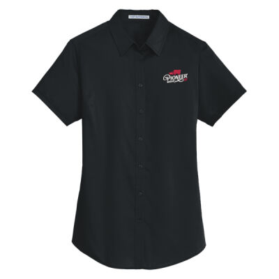 L664 Ladies Short Sleeve SuperPro ™ Twill Shirt  Thumbnail