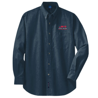SP10 Port & Company Long Sleeve Value Denim Shirt  Thumbnail